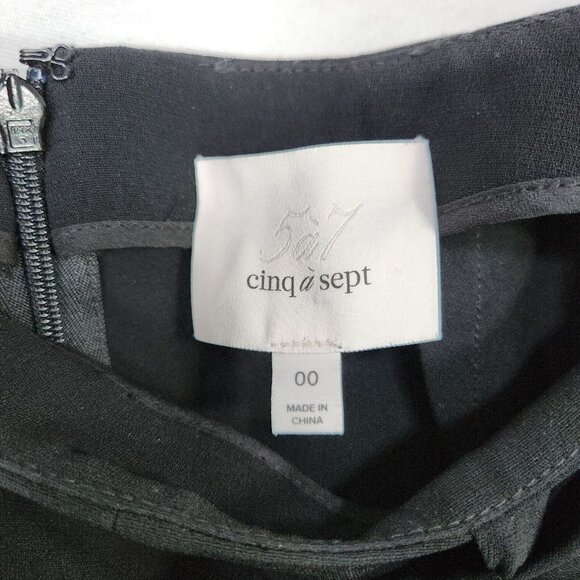 Cinq a Sept Fringe Pants Women 00 Black Luxurious Elegance Sophisticated Trouser - Picture 11 of 13